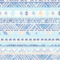 Pastel blue aztec stripe seamless background Royalty Free Stock Photo