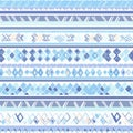 Pastel blue aztec stripe seamless background Royalty Free Stock Photo