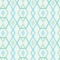 pastel blue and green geometric Ikat diamond seamless repeat pattern background Royalty Free Stock Photo