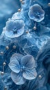 Gorgeous blue marble and blue hydrangeas.