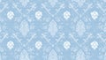 Pastel Blue Ornamental Pattern, Repeating Floral and Geometric Design Royalty Free Stock Photo