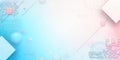 Pastel Blue Pink Abstract Background Geometric Shapes Bubbles Royalty Free Stock Photo