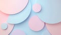 Pastel Blue and Pink Circular Abstract Pattern with Soft Lighting for Modern Design Royalty Free Stock Photo