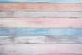 Pastel blue and pink wooden background with horizontal planks