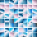Pastel blue and plnk square mosaic trendy banner design colorful