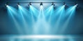 Pastel Blue Stage Lighting for Product Display Showcase Royalty Free Stock Photo