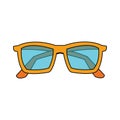Pastel blue sunglasses icon image Royalty Free Stock Photo