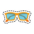 Pastel blue sunglasses icon image Royalty Free Stock Photo