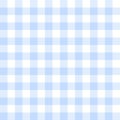 Pastel blue vichy pattern vector. Spring summer textured seamless light gingham background graphic for picnic blanket, oilcloth.