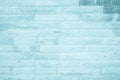 Pastel Blue and White brick wall texture background. Brickwork painted of blue color interior rock old pattern clean concrete grid Royalty Free Stock Photo