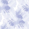 Pastel blue and white natural shapes seamless pattern