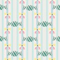 Pastel bows and candies in a seamless pattern design