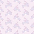 Pastel bunny rabit animal pattern for easter Royalty Free Stock Photo