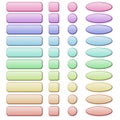 Pastel button collection Royalty Free Stock Photo