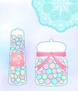 Pastel candy jar