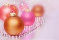Pastel christmas balls Royalty Free Stock Photo