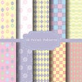 Pastel christmas patten set 8 Royalty Free Stock Photo