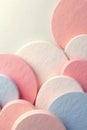 Pastel circles abstract background design featuring a soft color palette and textured surfaces. Generative AI Royalty Free Stock Photo