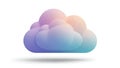 Pastel Cloud Icon Royalty Free Stock Photo