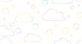 Pastel Clouds and Bubbles Seamless Pattern Royalty Free Stock Photo