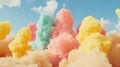 Pastel Cloudscape Dream A Fantasy Sky with Cotton Candy Hues and a Sprinkle of Magic Royalty Free Stock Photo