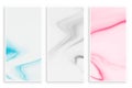 Pastel color abstract marble texture banner Royalty Free Stock Photo