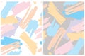 Pastel Color Abstract Vector Pattern with Colorful Hand Drawn Brush Smudges on a White and Gray Background.