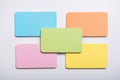 pastel color blank business name card for mock up on white background