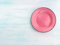 Pastel Color ceramic plate dish top view background Royalty Free Stock Photo