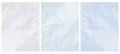 Pastel Color Crumpled Paper Layers. Light Blue, Ice Blue and Light Gray Backgrounds.