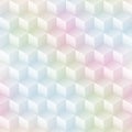 Pastel color cube seamless pattern