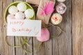 Pastel color marshmalow in giftbox Royalty Free Stock Photo