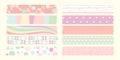 Pastel color masking tape collection