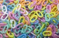 Pastel color of plastic chains texture. Abstract background