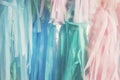 Pastel color ribbons abstract background.