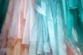 Pastel color ribbons abstract background.