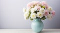 Pastel Color Scheme: Charming Vignettes Of Flowering Dahlias In A Minimalist Vase
