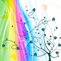 Pastel Color Shows Tree Trunk And Abstract