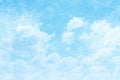 Pastel color summer blue sky and cloud abstract on grunge watercolor paint background Royalty Free Stock Photo