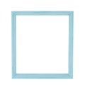 Pastel color wood photo frame in country rustic style isolated o