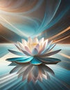 Pastel colored abstract lotus flower with a beautiful graphic background