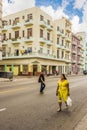 Pastel colored apartment buildings Havana