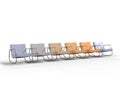 Pastel colored armchairs Royalty Free Stock Photo
