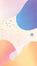 Pastel-colored blobs overlap and interact, adorned with a scattering of tiny dots, creating a soft, dreamy, and abstract Royalty Free Stock Photo
