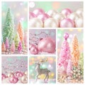 Pastel colored christmas decoration