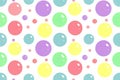 Pastel colored circles and dots seamless pattern Royalty Free Stock Photo