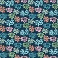 Pastel colored coral reefs seamless pattern vector