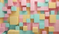 Pastel colored 3d cubes abstract background Royalty Free Stock Photo
