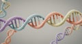 Pastel Colored DNA Helix 3D Rendering Royalty Free Stock Photo