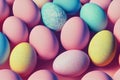 Ai midjourney illustration of colorful dragee eggs